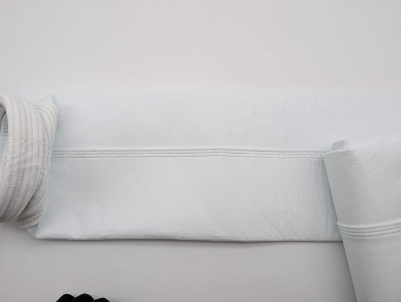 16oz Polyester Felt Filter Bag PTFE Membrane Double Beaded SnapBand 96" x 4.63" 5