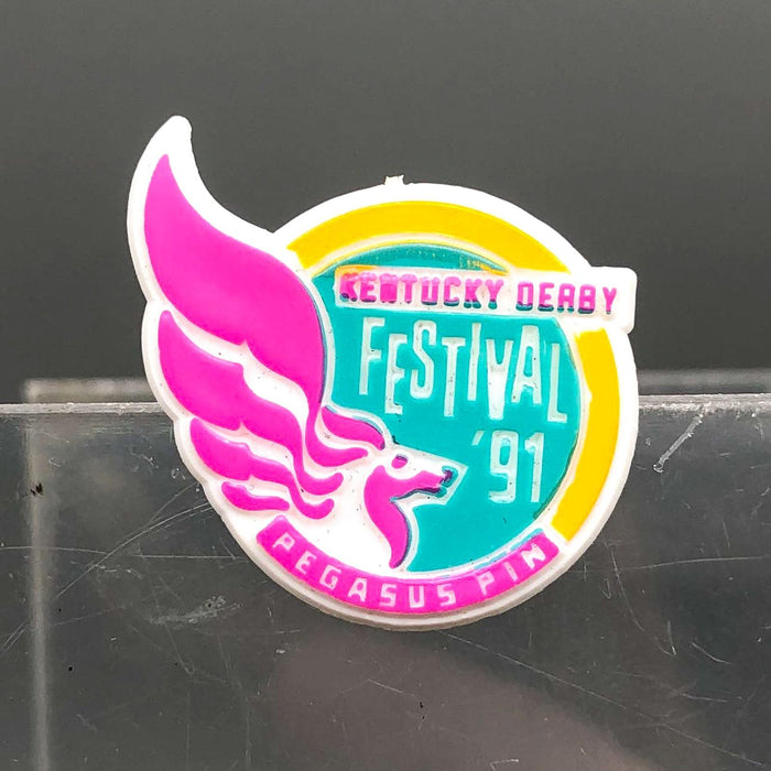 Kentucky Derby Festival Pin Vintage 1991 Pegasus Clutch Back USA Made SM KDF 5