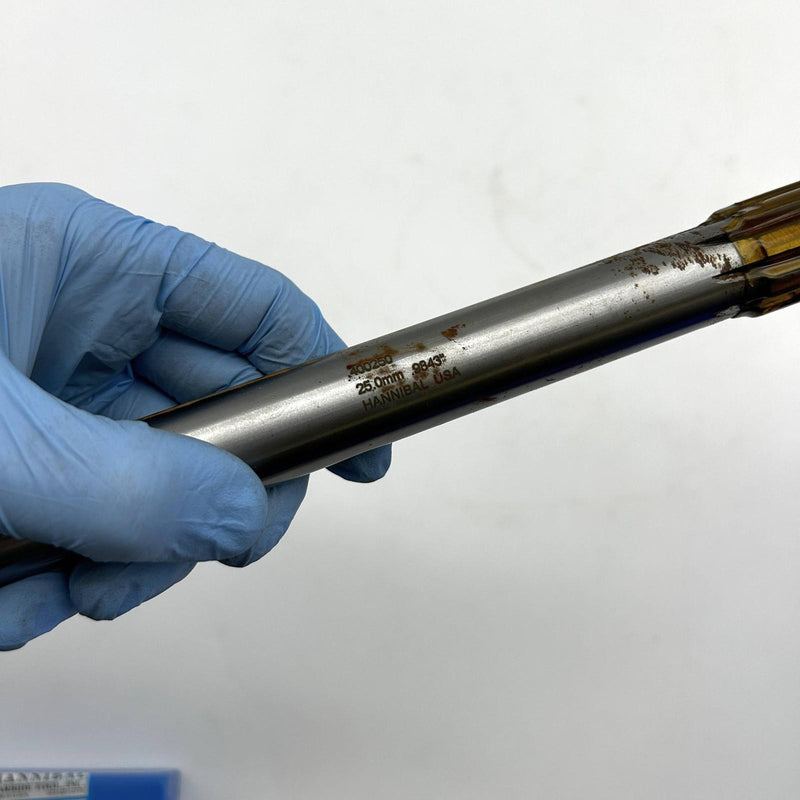 Hannibal 400250 Reamer Straight Shank and Flute Type 400 0.9843/25mm 7/8 Shank