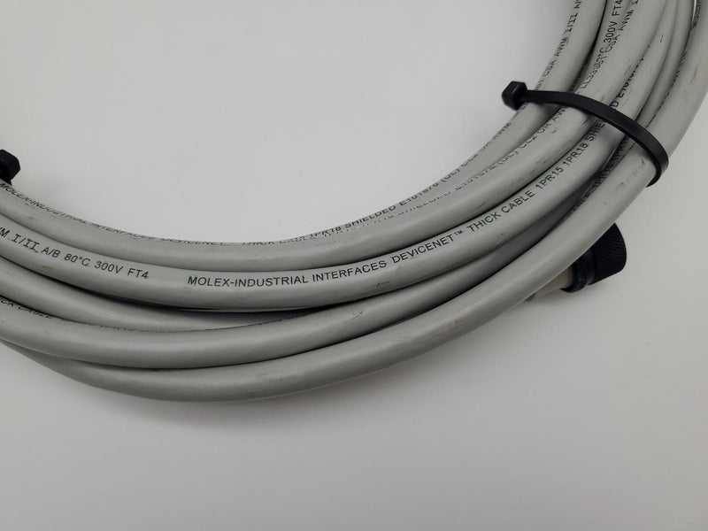 Molex 84854-9040 DeviceNet Cable Right Angle Male to Straight Female 8 Meter 4