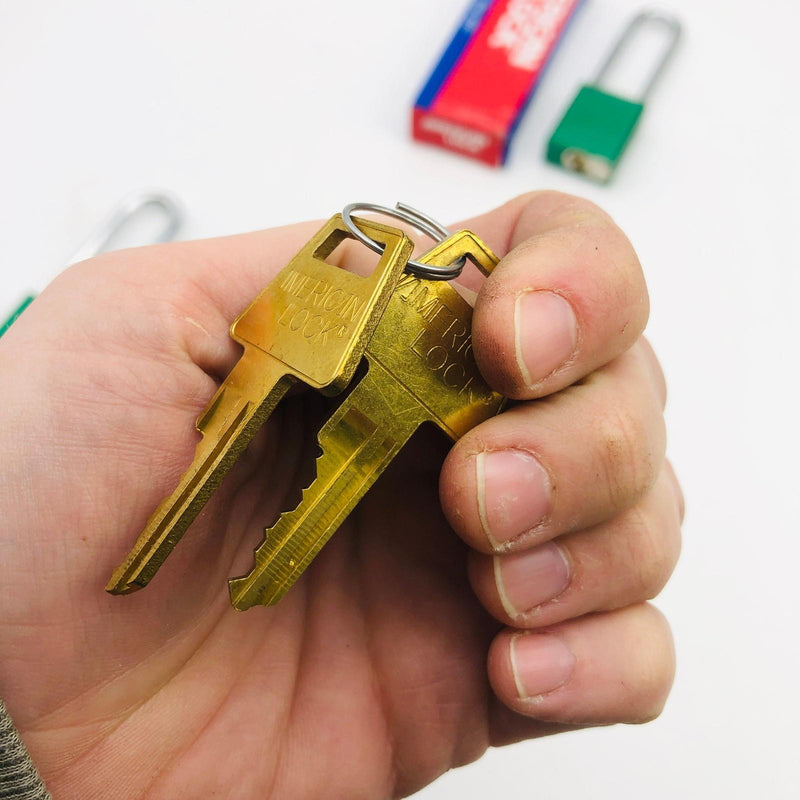 2x Master A1107GRNKD Padlock Green Anodized Aluminum 3in Shkle Keyed Differently 12