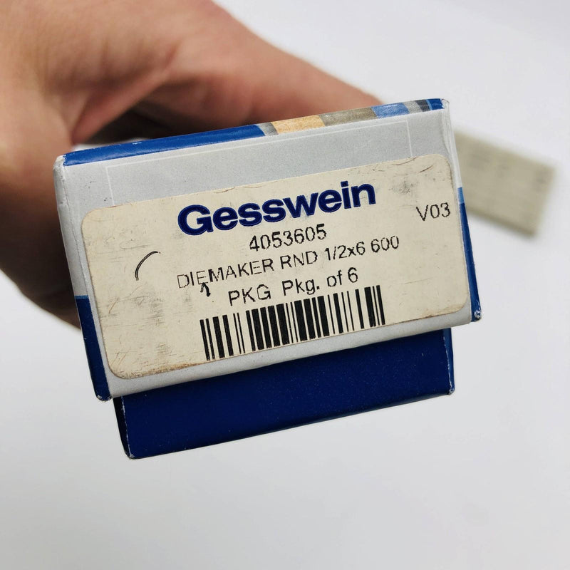 Gesswein Diemaker Stones 4053605 1/2" Round x 6" 600 Grit Aluminum Oxide Bro 6pk 2