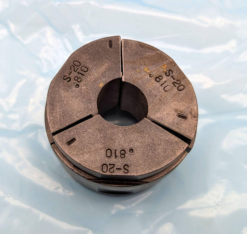 Industrial Sales Of Oakland S20 Collet Pad Set 0.810" Round Pack of 3 Pads 1