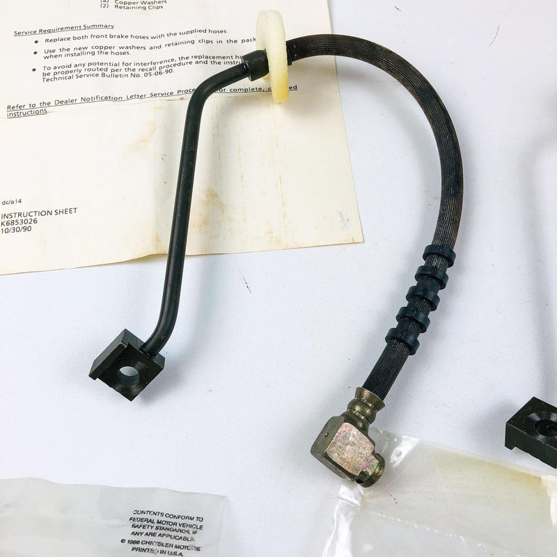 Mopar C3940401 Brake Hose Kit Front 1988-1990 Eagle Premier 1990 Dodge Monaco 7