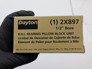 Dayton 2X897 Pillow Block Bearing 1/2" Bore 15/16 Shaft Height 4.187 OAL 4