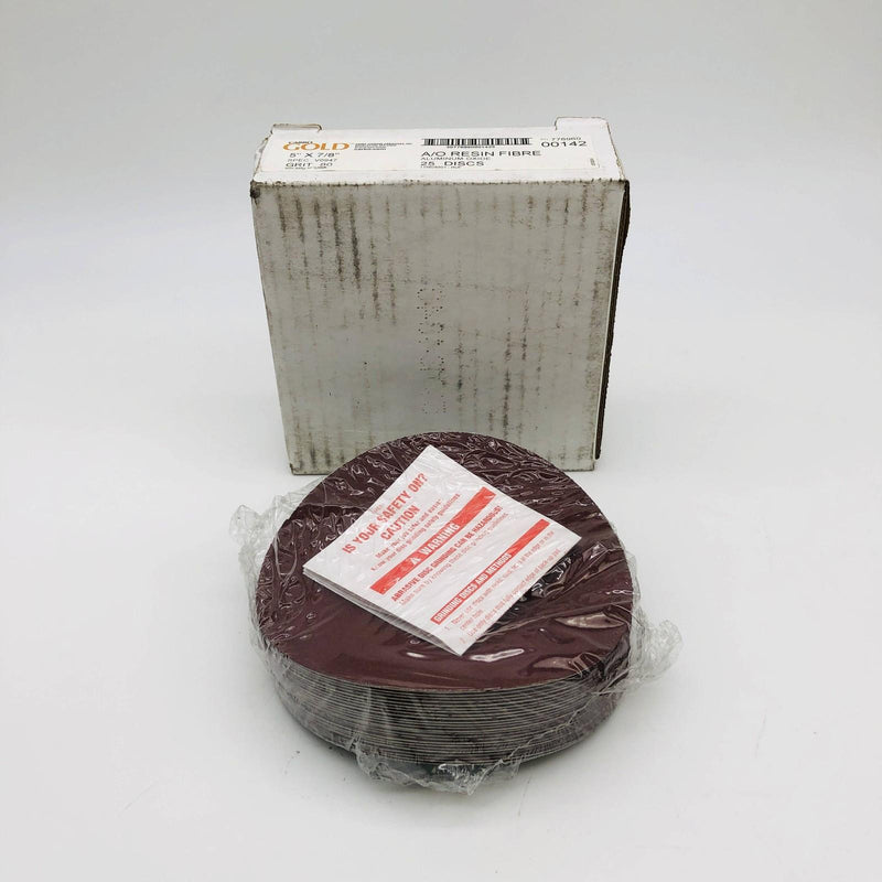 Carbo Gold 77696000142 Fiber Sanding Discs 5" x 7/8" Aluminum Oxide 80 Grit 25pk 7