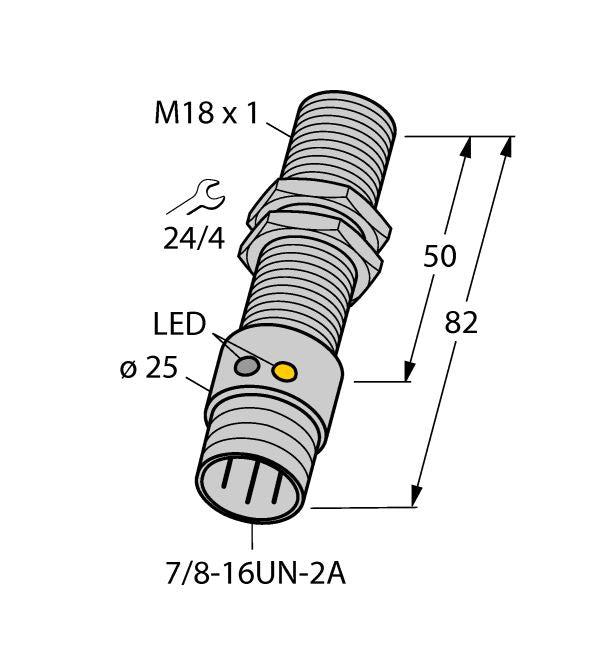 Turck BI5-GT18H-ADZ30X2-B1331/S34 Inductive Proximity Switch M18 x 1 Size