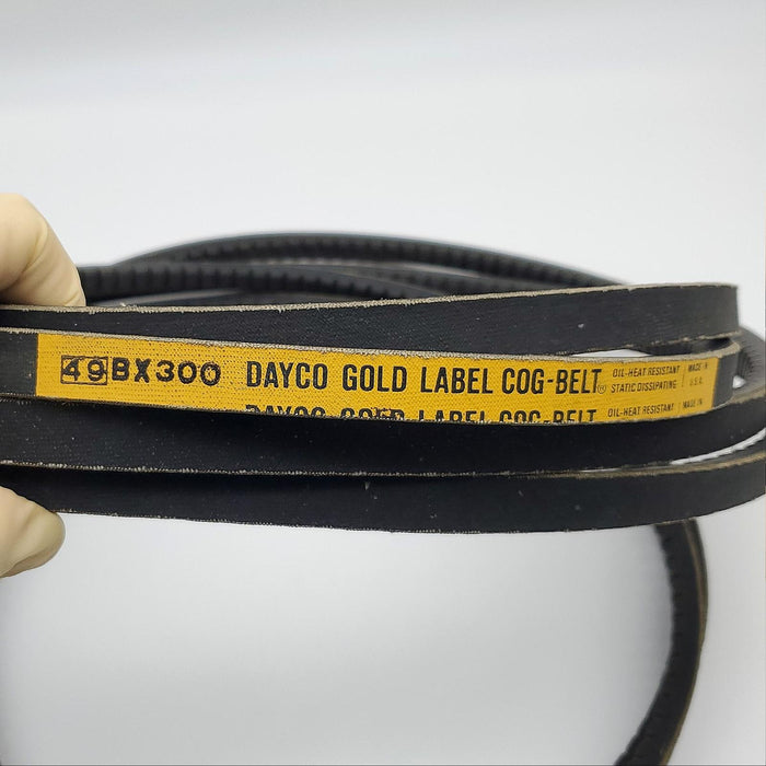 Dayco BX300 Belt Gold Label Cogged 21/32" Wide 301" Len 13/32" Thick BX Section 3