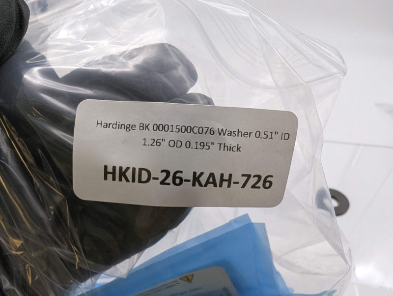 Hardinge BK 0001500C076 Washer 0.51" ID 1.26" OD 0.195" Thick
