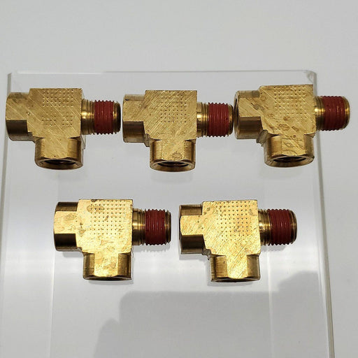 Parker VS2225P-4 Fittings 1/4" Street Tee FNPT x MNPT x FNPT Brass Pack of 5 1