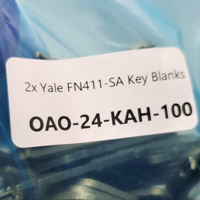 2x Yale FN411-SA Key Blanks SA Keyway Hotel Master Key 7-1/2 Pin Nickel Silver 3