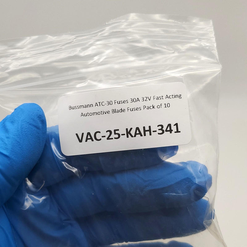 Bussmann ATC-30 Fuses 30A 32V Fast Acting Automotive Blade Fuses Pack of 10 3