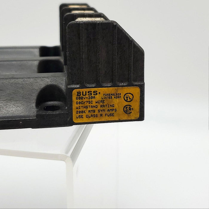 Bussmann RM60030-3PR Fuse Block Open 3 Pole 0 to 30A 600V AC/DC 18 to 10 AWG 3