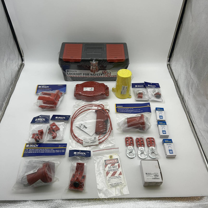 Brady 105955 Lockout Tag Out Toolbox Kit Personal Valve Electrical w/ 3 Padlocks 12