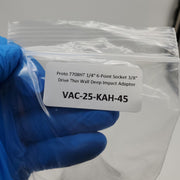 Proto 7708HT 1/4" 6-Point Socket 3/8" Drive Thin Wall Deep Impact Adapter 5