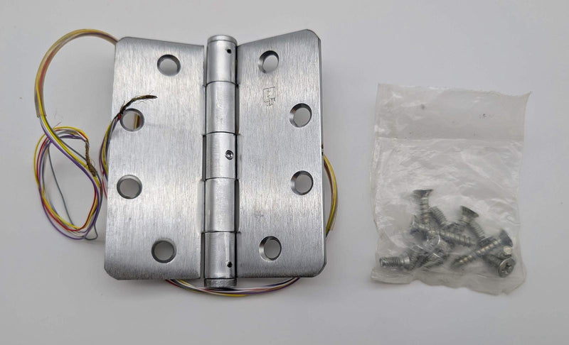 Hager BB1191 ETW-8 Electric Hinge 4.5" x 4" Satin Chrome Non Removable Pin