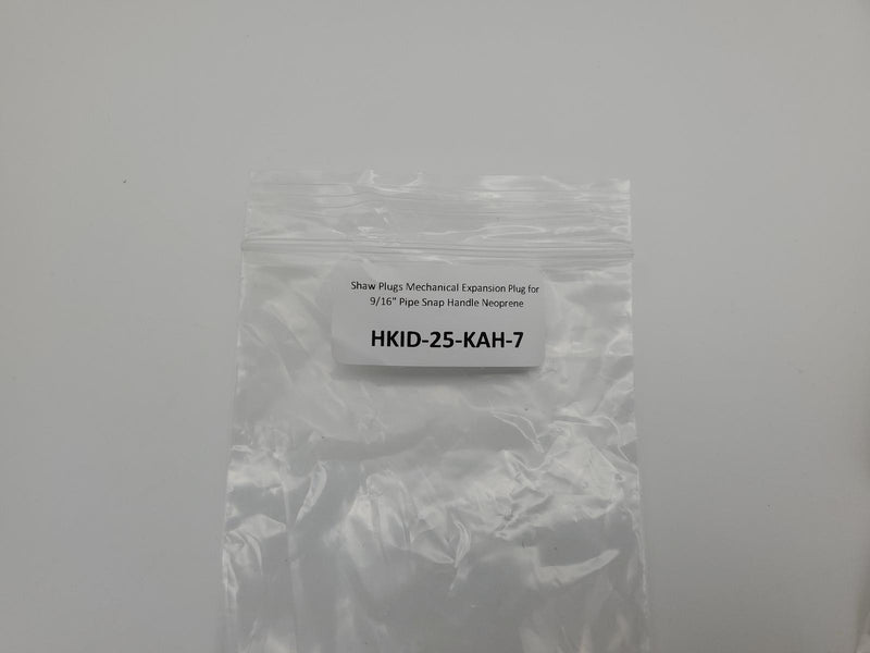 Shaw Plugs Mechanical Expansion Plug for 9/16" Pipe Snap Handle Neoprene 5