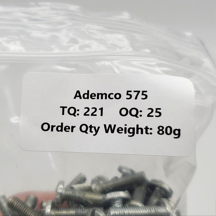 25x Ademco #575 Bell Mounting Screws 10/32" x 3/4" Long Slotted Nickel Plated 7
