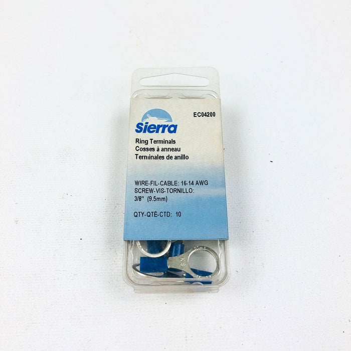 Sierra EC04200 Ring Terminals 3/8" 16-14 AWG Qty 10 New NOS 6