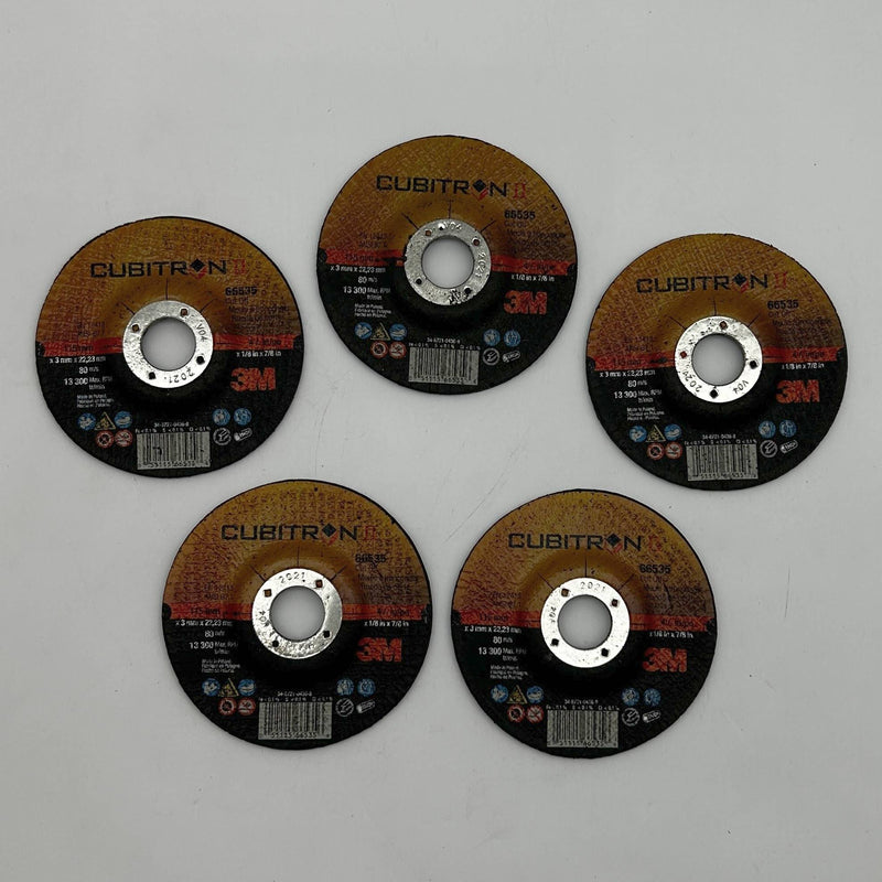 3M Cubitron II 66535 Cut-Off Wheel 4-1/2in x 1/8in x 7/8in Type 27 36 Gri 5pk