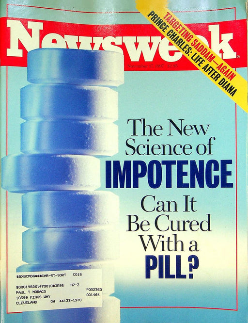 Newsweek Magazine November 17 1997 Prince Charles Parenting Freedom Tabloids 1