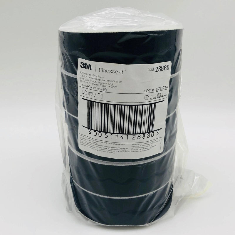 3M 28880 Finesse It Buffing Pad Grey Foam 5-1/4 Auto Body Car Detail Pack of 10 1