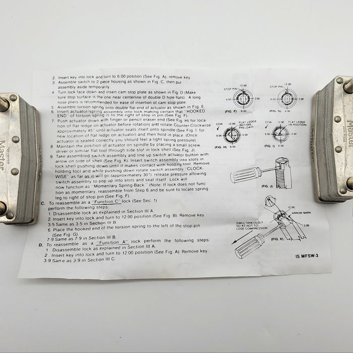 Fort MFSW3 1138 Momentary Switch Lock Tubular Keyed Different Bright Nickel 9