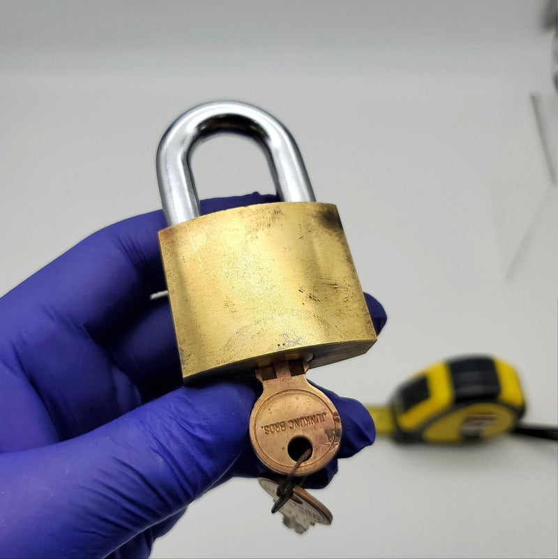 American K60 Padlock 1-1/8"L x 3/8"D Shackle 1-3/4" Body USA Made Keyed Diff 4