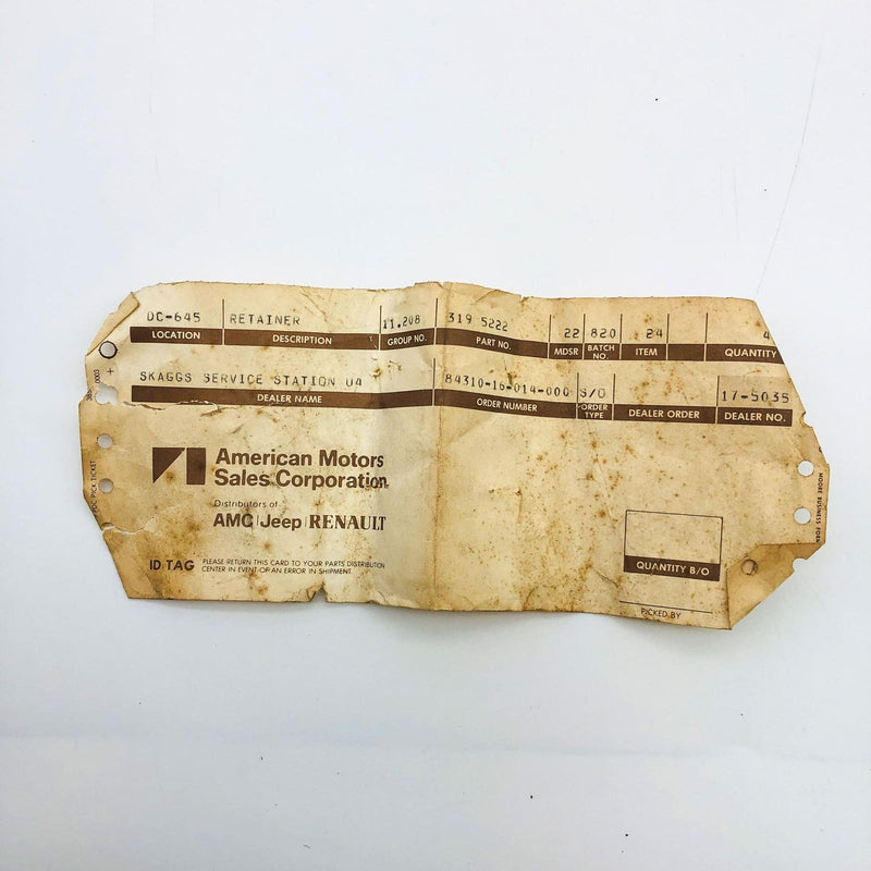 AMC Jeep 3195222 Retainer Washer Concave Group 11.208 OEM New NOS Loose No Pkg 2