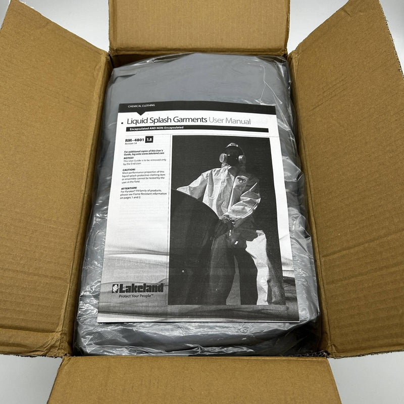 Lakeland C3T132 Hazmat Suit ChemMax 3 Plus w/ Respirator Fit Hood 4XL 6/Case 7