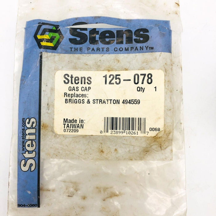 Stens 125-078 Fuel Tank Cap New NOS For Briggs & Stratton 494559 Open 8