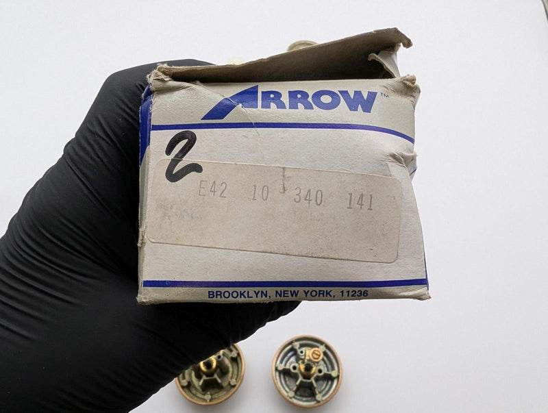 Arrow E42 Double Cylinder Deabolt Lock Satin Bronze 2-3/8" Backset Keyed Diff 8