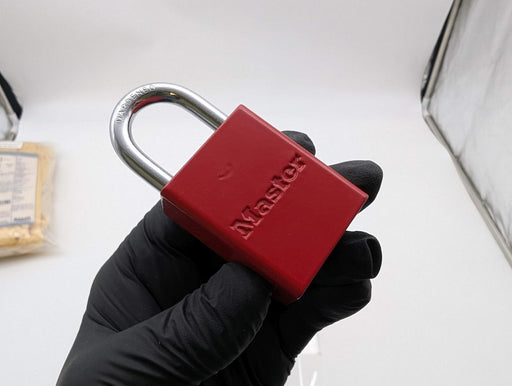 Master Lock Safety Padlock 1/4" Dia Shackle 1-13/16" Body Keyed Diff Pack of 2 2