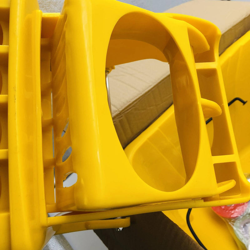 Magnolia 455-6035-3 Plastic Mop Bucket on Wheels W/ Wringer 26-35QT Yellow 6