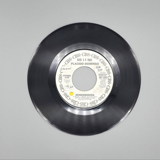 Placido Domingo Remembering Single Record CBS 1983 AE7 1622 PROMO 1