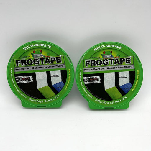 2pk FROGTAPE 187649 Painter's Tape Medium Adhesion 24mm x 55m Green 1