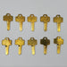 10x National D8777 Key Blanks Brass for National Lock Co Cam Locks Reversible 3