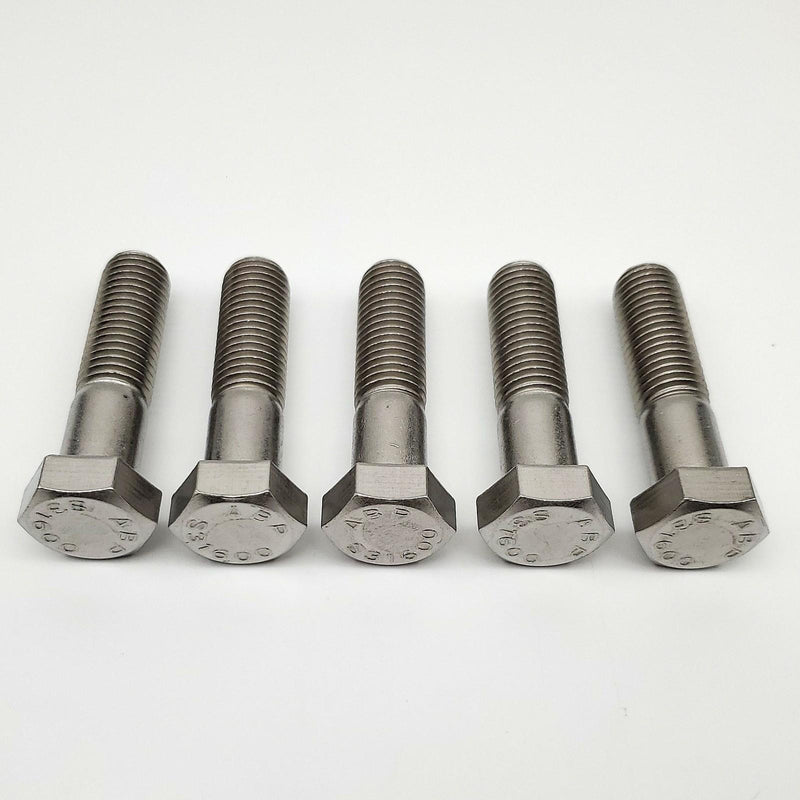3/4"-10x3" Hex Head Cap Screws 3/4" Diam 3" Len 316 SS Star Stainless Steel 5 PK 1