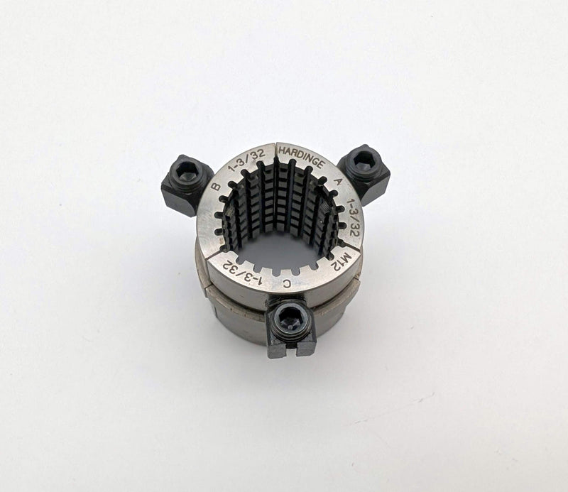 Hardinge M12 1-3/32" Round Serrated Collet Pads 3-Segment for M12 Collet