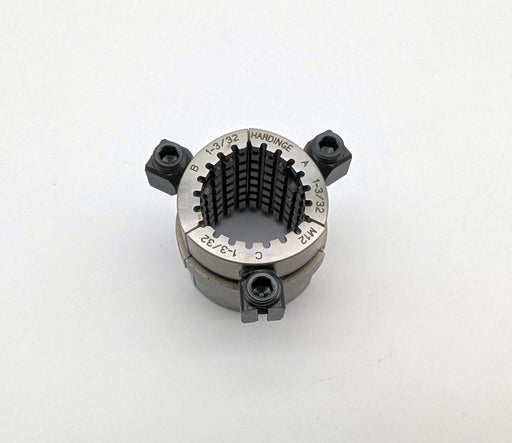 Hardinge M12 1-3/32" Round Serrated Collet Pads 3-Segment for M12 Collet 1