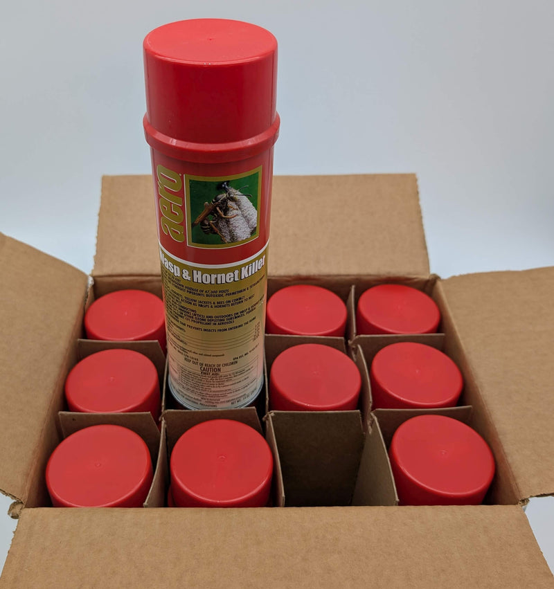 Aero Wasp & Hornet Killer Spray 14oz Aerosol Cans Sprays up to 20 Ft Pack of 12