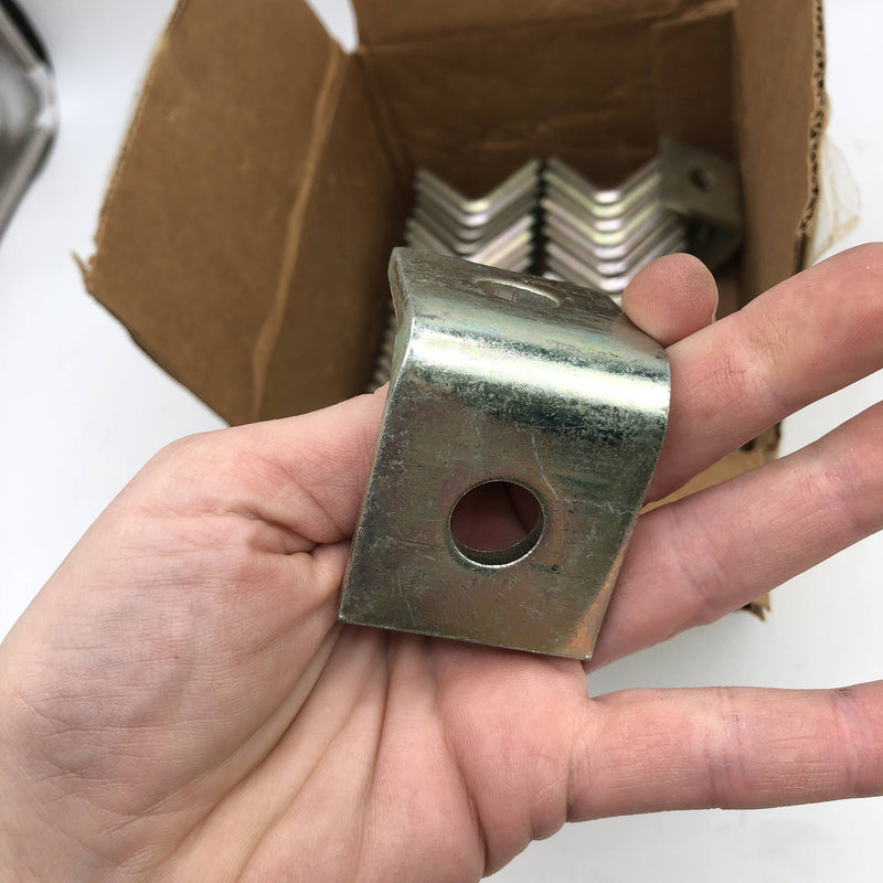 50pk Superstrut AB202 Angle Fitting Steel 90-Degree 2-Hole With GoldGalv Finish 7