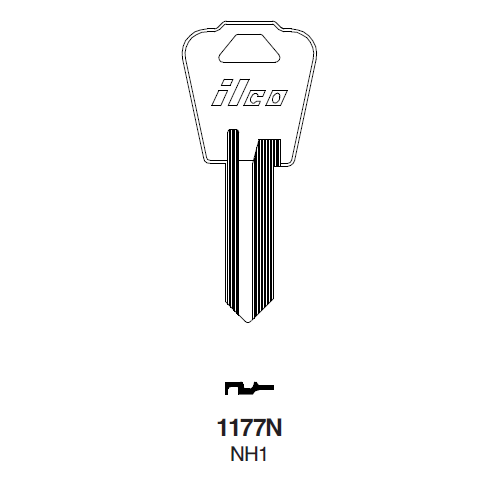10x Ilco 1177N Key Blanks National / Almet E-Z Set 9700 Nickel Plated NOS