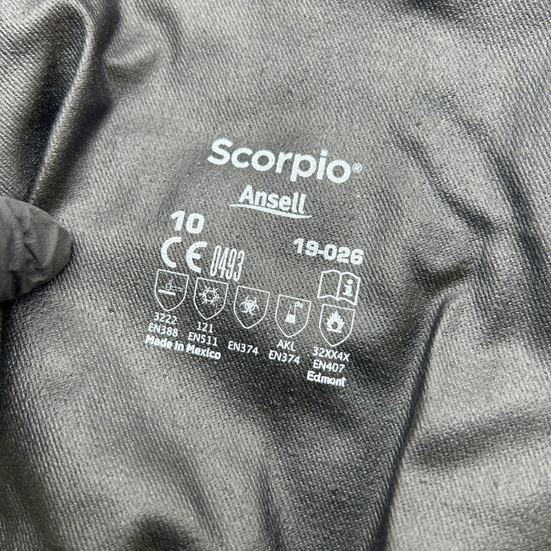 Ansell Scorpio 19-026 Chemical Resistant Glove Size 10.0 Neoprene Long Gauntlet