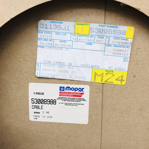 Mopar 53008988 Speedometer Cable OEM New Old Stock NOS Open 2