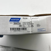 25pk Norton 36635 Sanding Disc 12" Dia R228 36-X METALITE PSA Stick and Sand 2