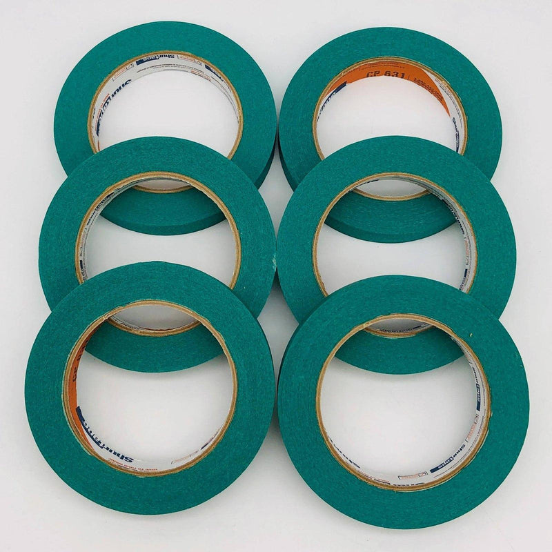 Shurtape CP 631 Green Masking Tape 18MM x 55M Colored General Purpose 6 Rolls 6
