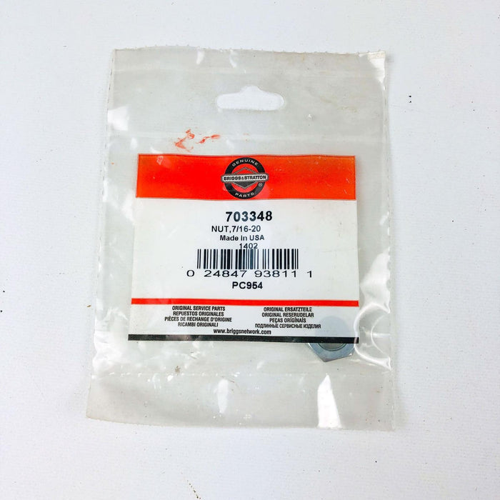 Briggs and Stratton 703348 Nut 7/16-20 Center Lock OEM NOS USA Made For Snapper 2