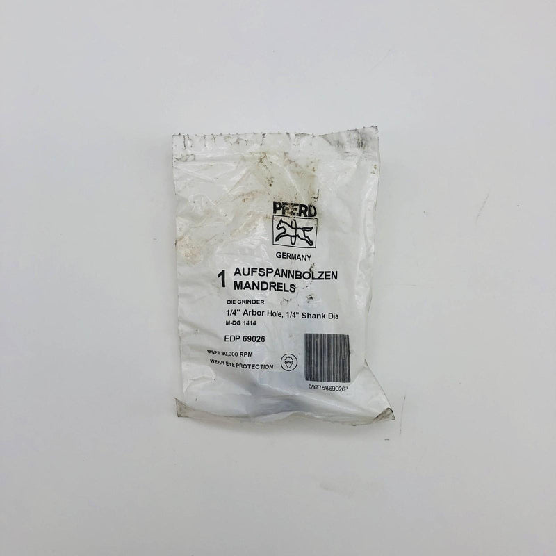 Pferd 69026 Die Grinder Mandrel 1/4 Arbor 1/4 Shank 3/4" Flange 2-1/8" OAL 4