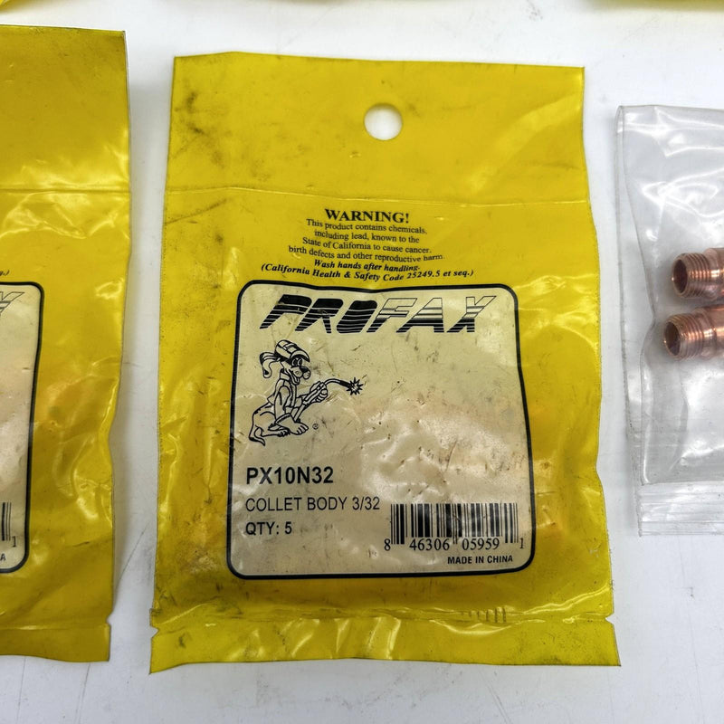 ProFax PX10N32 Collet Body for 3/32" 2.4mm Copper for Tig Welding Lot of 39